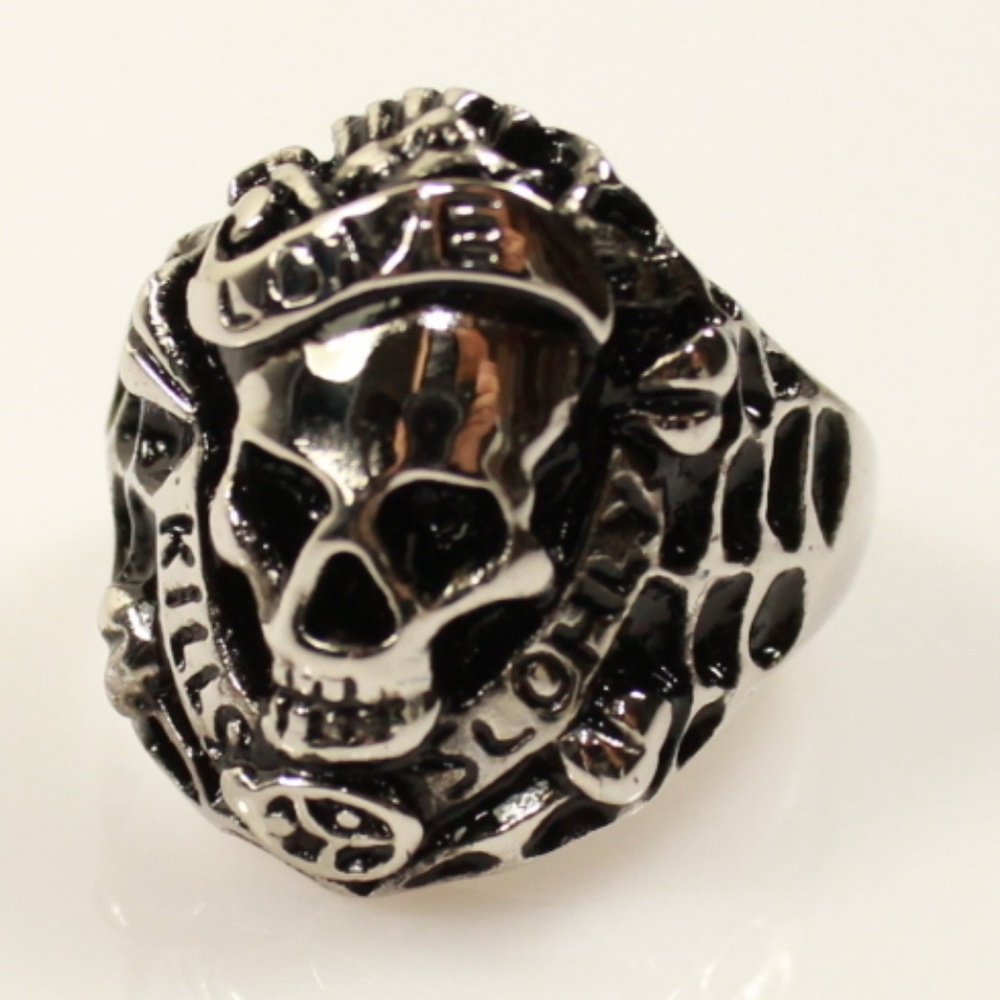 Brand New Ed Hardy Love Kills Slowly Biker Gothic Skull Sk… - Picture 5 of 5